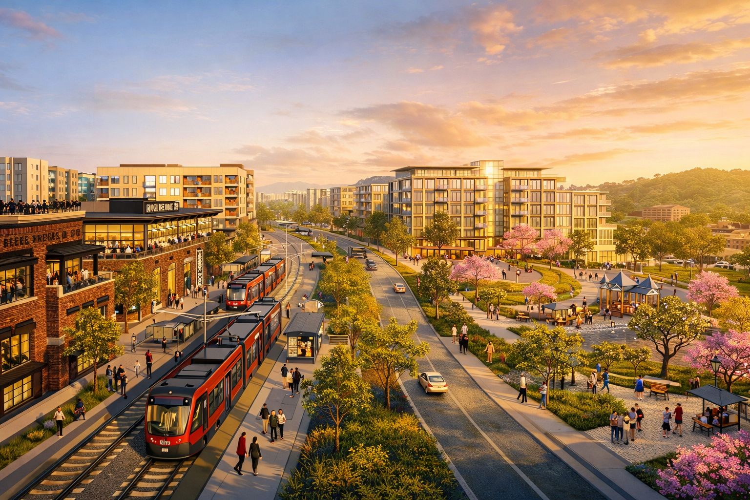 Riverwalk 3D rendering